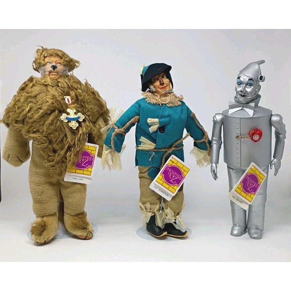 Vintage MGM Hamilton Gifts Wizard of Oz 14" Avg Collection Lot Of 3 Characters